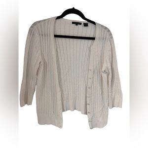 Jeanne Pierre Women Cardigan. Size M Color White